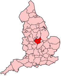 Leicestershire's Location within England